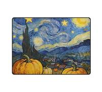 Zucca Harvest Starry Night Art Print Area Tappeto morbido non-spargimento tappeto tappeto tappeto per cucina camera da letto soggiorno