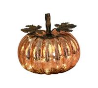 Zucca in vetro del Ringraziamento - Ornamento decorativo autunnale, zucca trasparente raccolta, centrotavola autunnale fatto a mano, decorazione artistica in vetro stagionale | Sala da pranzo, cucina