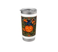 Zucca Jack-o-Lantern di Halloween Art Nouveau Bicchiere termico in acciaio inox doppia parete