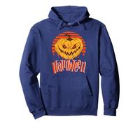 Zucca Malvagia Halloween Luna Horror Arancione Felpa con Cappuccio