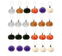 Zucca per velluto Decorazioni 5cm Set 24pz con per corda Appesa per casa | Realizzate in per velluto morbido come da foto Per tavoli alberi centrotavola Dimensione compatta per ideale per