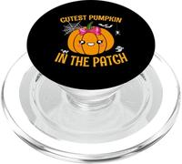 Zucca più carina nella patch Zucca di Halloween Ragazze bambini PopSockets PopGrip per MagSafe