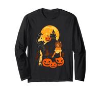 Zucca Ragazze Halloween Gothic Haunted House Spooky Season Maglia a Manica