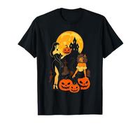 Zucca Ragazze Halloween Gothic Haunted House Spooky Season Maglietta