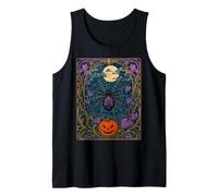 Zucca Ragno Art Nouveau Luna di Halloween Canotta