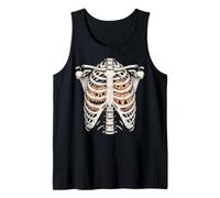 Zucca Rib Cage Scheletro Halloween X-Ray Anatomia Infermiera Canotta
