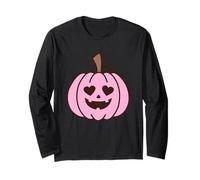 Zucca Rosa Amore Halloween Cuori Gioia Maglia a Manica