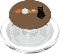 Zucca Spice Latte, Pie & Kawaii Gatto Nero Amore Autunno PSL PopSockets PopGrip per MagSafe