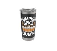 Zucca Spice Queen Coffee Lovers Fun Bicchiere termico in acciaio inox doppia parete