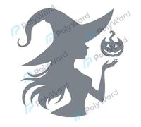 Zucca Strega Halloween Decalcomania Vinile Grafico Jack O Lanterna Muro Arte Fun