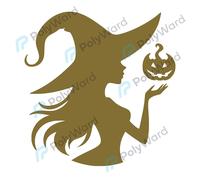 Zucca Strega Halloween Decalcomania Vinile Grafico Jack O Lanterna Muro Arte Fun