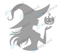 Zucca Strega Halloween Decalcomania Vinile Grafico Jack O Lanterna Muro Arte Fun
