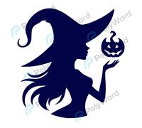 Zucca Strega Halloween Decalcomania Vinile Grafico Jack O Lanterna Muro Arte Fun