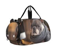 Zucca Strega Nera Gatto Ragazzi Carry on Duffel Toddler Weekender Borse Da Viaggio Duffle Borse Ragazze Tote Bagagli Bambini Sport, Bulldog francese Lavoro, classico