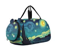 Zucca Strega Nera Gatto Ragazzi Carry on Duffel Toddler Weekender Borse Da Viaggio Duffle Borse Ragazze Tote Bagagli Bambini Sport, Cielo notturno stellato, classico