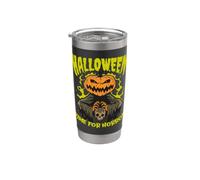 Zucca Tristo Mietitore Tempo Per Horror Divertente Halloween Night Bicchiere termico in acciaio inox doppia parete