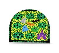 Zucca verde Giallo Leopard Print Halloween Acrilico portatovaglioli all'aperto per Picnic Bar Rustico portatovaglioli indipendente con peso decorazione domestica per Picnic Bar Rustico