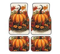 Zucca Witch Tappetini per auto 4 pezzi Autunno Foglie d'Acero Universali Tappetini Antiscivolo per SUV Van Camion Berlina