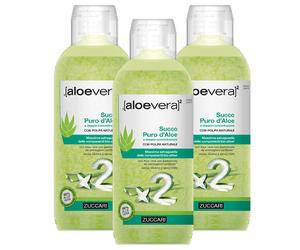 Zuccari Aloe VeraX2 Succo puro d'aloe 3 X 1000 ml Aloe Vera da Bere