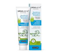 Zuccari AloeVera2 Dentifricio Stevia, 100ml, Con Aloe Vera, Clorofilla, Tea Tree ed Echinacea, Azione Sbiancante e Antibatterica, Senza Fluoro, Alito Fresco e Gusto Naturale alla Stevia