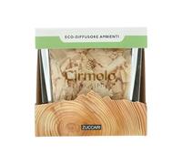 Zuccari Cirmolo Relax Alpino Eco Diffusore Ambienti - Vaso di vetro con fiocchi di legno di Cirmolo - Pino Cembro