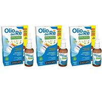 ZUCCARI - OLIO DEL RE SPRAY NASALE 3 CONFEZIONI DA 30 ML decongestionante con aloe vera e oli essenziali [KIT CON SAPONETTA NATURALE]