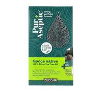 Zuccari PurAseptic Gocce Native 100% Silver Tea Tree Oil, Flacone da 20ml, Olio Essenziale di Tea Tree e Argento Colloidale, Trattamento Purificante per Pelle, Capelli e Unghie