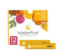 Zuccari WaterFirst Ananas, Papaya, Passion Fruit, 12 Stick-Pack da 1,5g, Aromatizzatore per Acqua con Alkacitrati, Senza Zuccheri, Edulcoranti e Conservanti, Supporta il Metabolismo Acido-Base