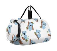 Zucche arancioni Girasoli gialli Carry on Duffel per ragazzi Pernottamento Weekender Duffel Ragazze Tote Duffle Bags Viaggio con scomparto per scarpe, Carino Blu Koala Bears Bianco, classico