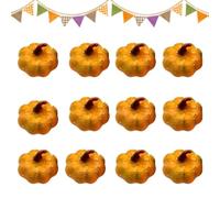 Zucche Artificiali 12 Pezzi Mini In Schiuma Realistiche Artificiali | Decorazioni Casa Per Il Ringraziamento Per Festa Del Banchetto Tavola Da Pranzo Cucina Rustica