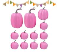 Zucche artificiali decorative, 12 pezzi, decorazione da scrivania per | Zucca artificiale realistica per autunno, Ringraziamento, casa, soggiorno, scrivania, caminetto, tavolo da pranzo
