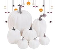 Zucche artificiali | Decorazioni in finta schiuma | 7 pezzi per la raccolta di interni casa vacanze feste matrimonio Halloween Ringraziamento