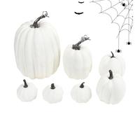 Zucche artificiali, zucche in schiuma falsa raccolta per stagione autunnale, 7 pezzi decorazione da tavolo per autunno Ringraziamento centro tavolo