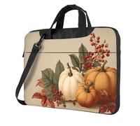 Zucche Bacche Rosse E Foglie d'Autunno Borsa Per Computer Portatile 15.6 Pollice Borse Per Computer Imbottito Copertura Della Manica Per Le Donne