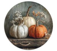 Zucche bianche e arancioni su un ta rustico antiGattoo 1000pcs (67.5x67.5cm) Puzzle Adatto Per Adulti E Folla Dai 14 Anni in Su