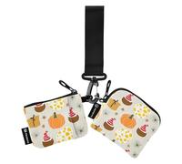 Zucche Carino Autunno Autunno Delle Donne Casi di Carta Cambiamento Titolare Carino Moda Carino Porta Soldi con Tasca Con Cerniera, zucche carino autunno autunno, 1 size, Art Deco