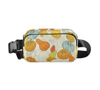 Zucche colorate Happy Thanksgiving Fashion Marsupio per uomo e donna piccola borsa a tracolla con cinghia regolabile per viaggi, corsa, escursionismo, Zucche colorate Buon Ringraziamento, Taglia unica