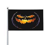 Zucche Di Halloween Che Brillano Al Buio Con 2 Occhielli Bandiere Di Benvenuto Resistente Alle Intemperie Bandiera Da Cortile Decorazione Per Patio Interni Esterni 90X150Cm