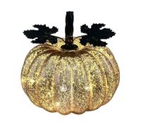 Zucche di vetros con luci a forma di notte stellata, zucche luminose a LED scintillanti con timer, decorazioni autunnali di Halloween illuminate per centrotavola da fattoria