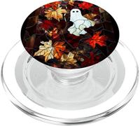 Zucche fantasma foglie autunnali autunno Halloween PopSockets PopGrip per MagSafe