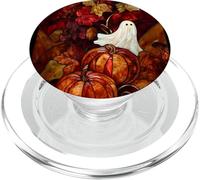 Zucche fantasma foglie autunnali autunno Halloween PopSockets PopGrip per MagSafe