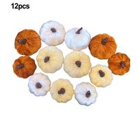 Zucche finte velluto 12 pezzi per autunno autunno decorazione Halloween Ringrazi