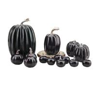 Zucche finte, zucche artificiali di grandi dimensioni assortite, decorazioni natalizie per , cucina, festa di nozze, raccolta, abbellimento casa del Ringraziamento