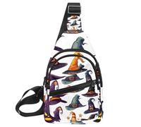 Zucche luminose su sfondo bianco Sling Zaino Crossbody Bag Convertibile, Piccola borsa per pannolini Escursionismo Zaini, Multicolore 05, 11.8x7x1.5in/30x18x4cm