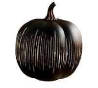 Zucche notturne stellate, zucche luminose con luce scintillante, zucche a LED illuminate per interni, decorazione autunnale di Halloween, set di 2 luci notturne a forma di zucca (nero-S)