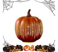 Zucche notturne stellate, zucche notturne stellate illuminate, zucca in resina con timer illuminato scintillante notte stellata, decorazione di Halloween per casa, camera da letto, corridoio