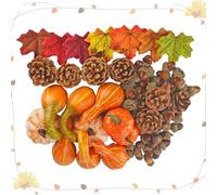 Zucche per decorare - 166/Fall Small Pumpkin Home Decor Set - Decorazione per la casa per fondale panetteria ingresso riempitivo servizi fotografici porta d'ingresso supermercati