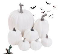 Zucche per decorazione, finta schiuma puntelli decorazione, 7 pezzi forniture per la raccolta per indoor, autunno, Halloween, matrimonio, Ringraziamento, vacanze