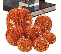Zucche per decorazione, giorno del Ringraziamento, zucche artificiali, decorazione autunnale, 7 pezzi, decorazione per la casa, per esterni, scrivania, soggiorno, dormitorio, hotel, feste, autunno