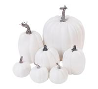Zucche per decorazioni | Decorazioni autunnali in finta schiuma | 7 pezzi forniture di raccolta per interni e casa per feste, matrimoni, Halloween e Ringraziamento